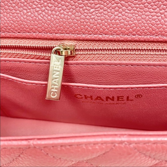 🎀 SOLD - CHANEL Caviar Leather Mini Rectangular Flap Bag - Picture 12 of 16